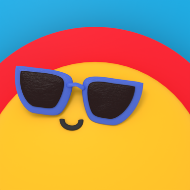 Summer app icon with sunglasses